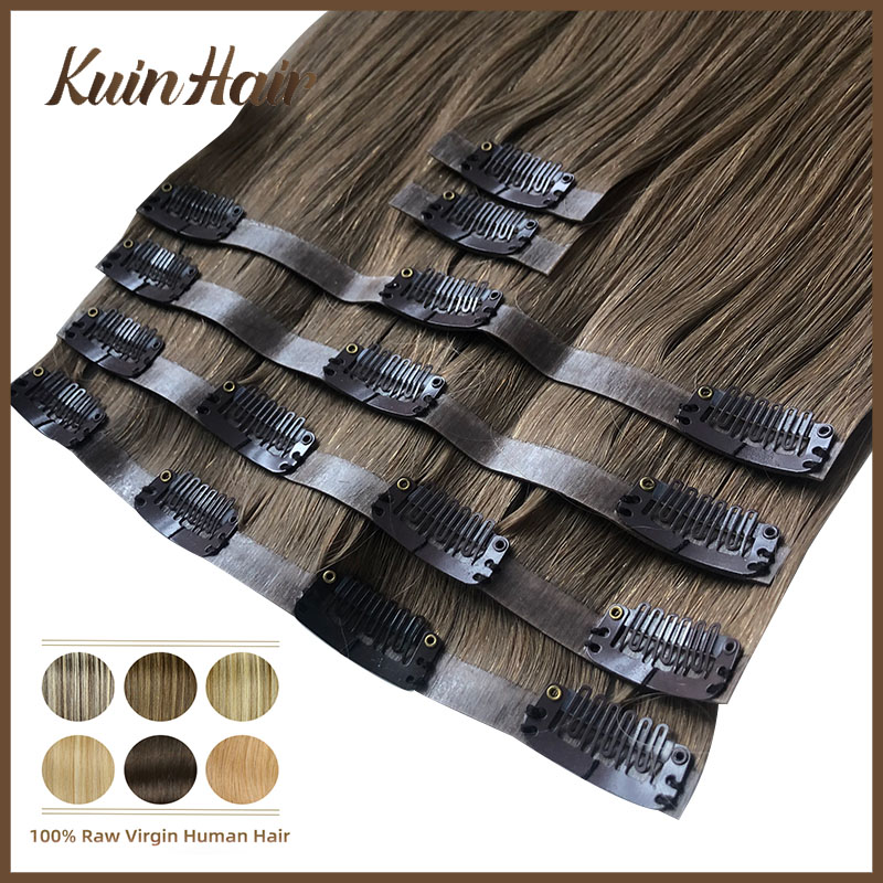 Seamless Clip In Hair Extensions Human Hair - Prosto niewidoczny klips z PU na
