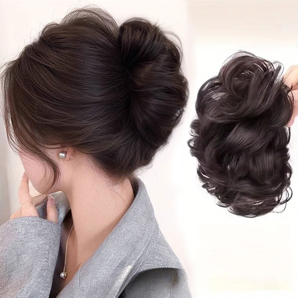 Claw Clip Messy Bun Hair Piece - Syntetyczny roztrzepany kok kawałek włosów klips