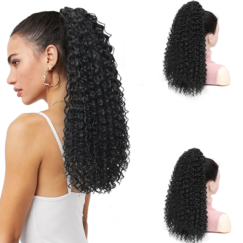 Drawstring Afro Curly Puff Ponytail - Afro Puff – syntetyczna, kręcona ozdoba