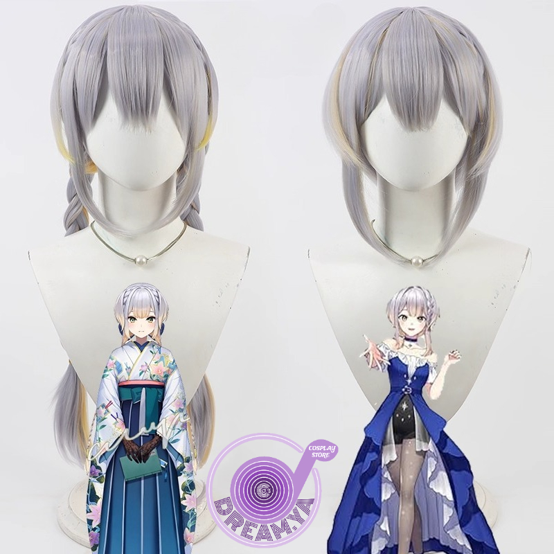 Synthetic Wigs - Peruka Cosplay Shioriha Ruri Vtuber Szara
