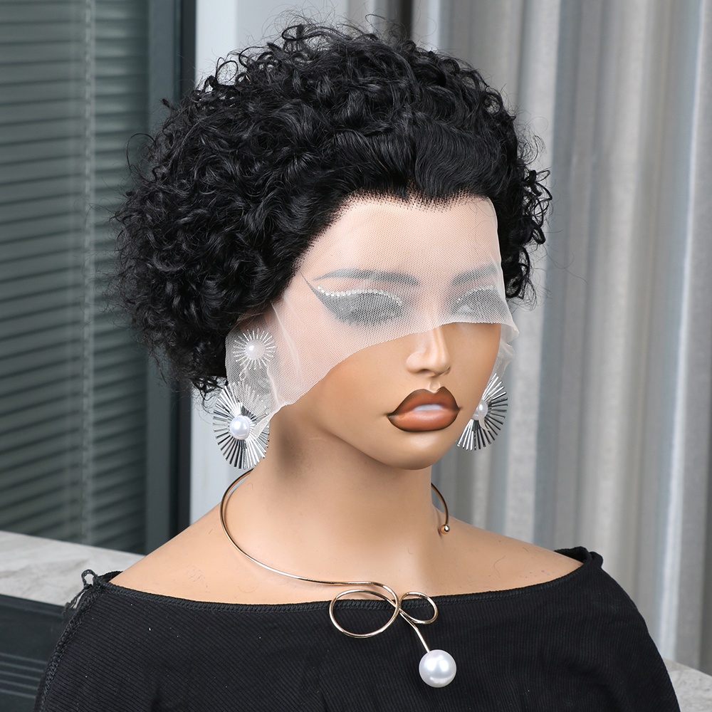 Short Pixie Cut Wig Human Hair Cheap - Peruka Pixie Cut z Włosów Naturalnych,