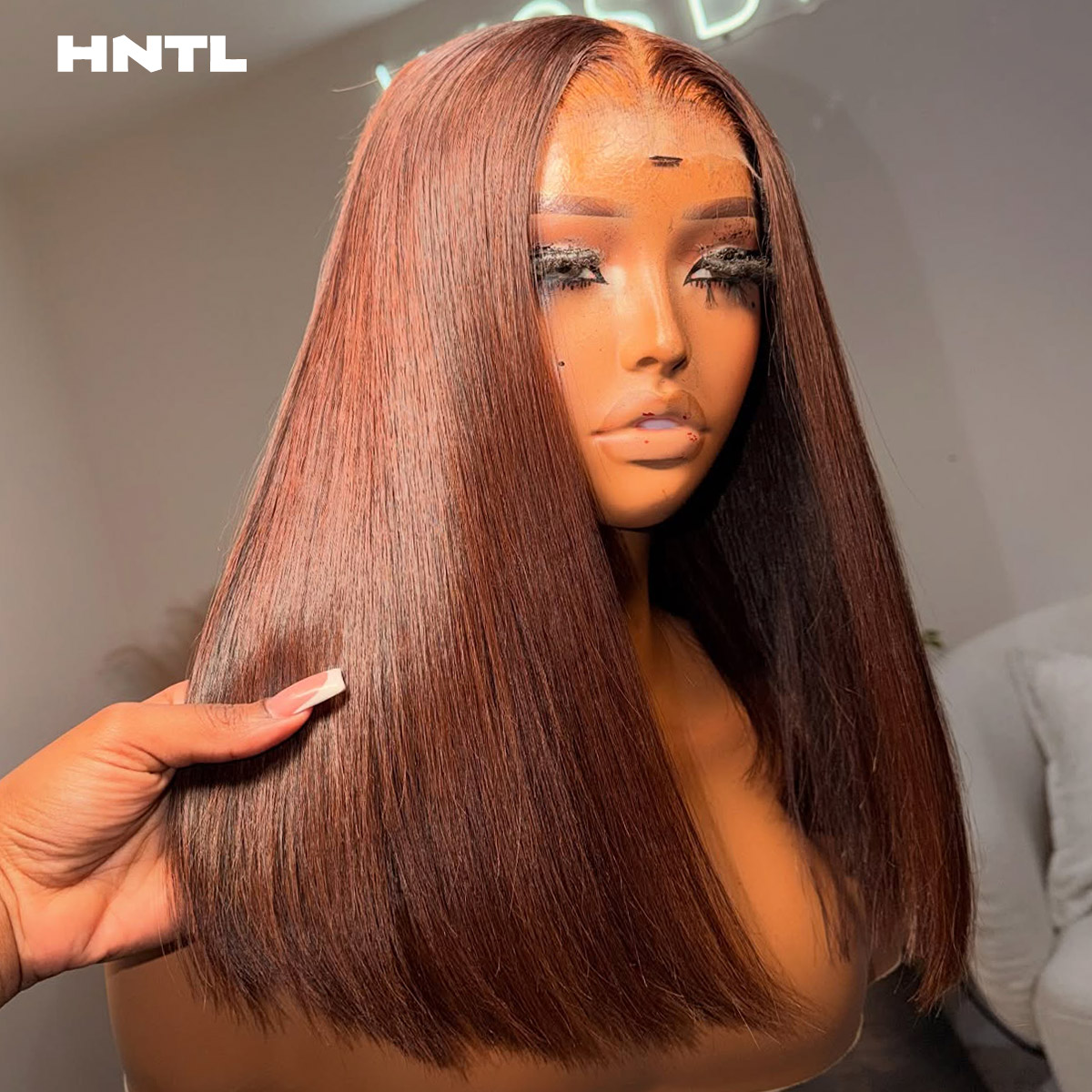 Pre Parted 13X4 Lace Front Bob Wig - Peruka Bob z naturalnych włosów w
