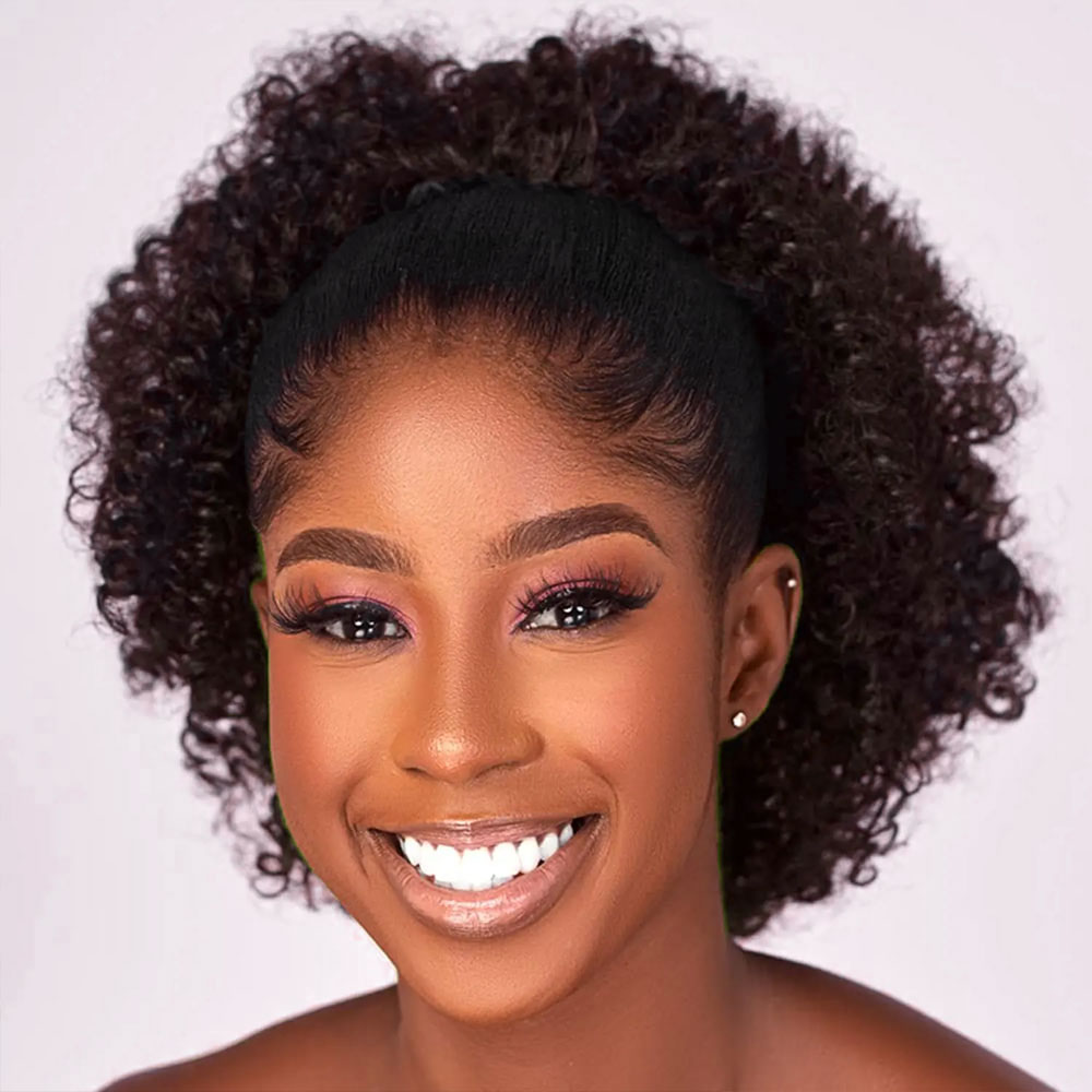 Drawstring Afro Curly Puff Ponytail - Doczepiany kucyk z kręconymi włosami afro