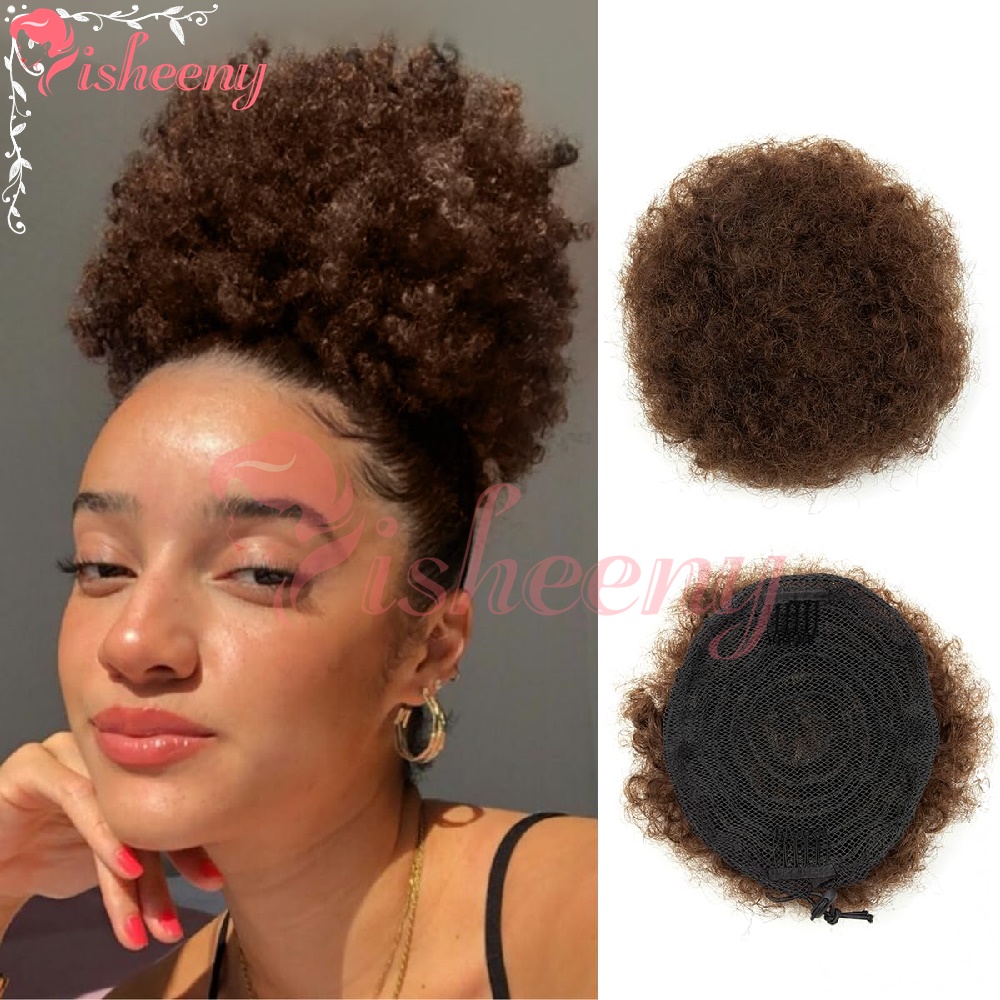 Drawstring Afro Curly Puff Ponytail - Isheeny Kinky Curly Afro Puff Kucyk