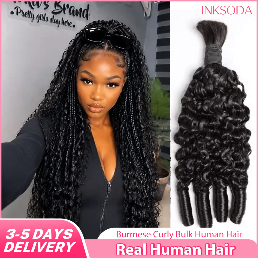 Water Wave Bulk Human Hair For Braiding - 12A 12-30 cali 1-5 szt. Włosy