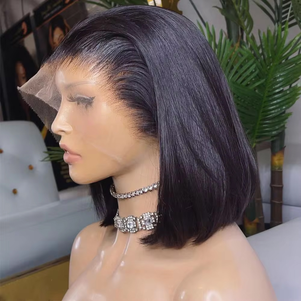 Pre Parted 13X4 Lace Front Bob Wig - Peruka z naturalnych włosów, gęstość 250,