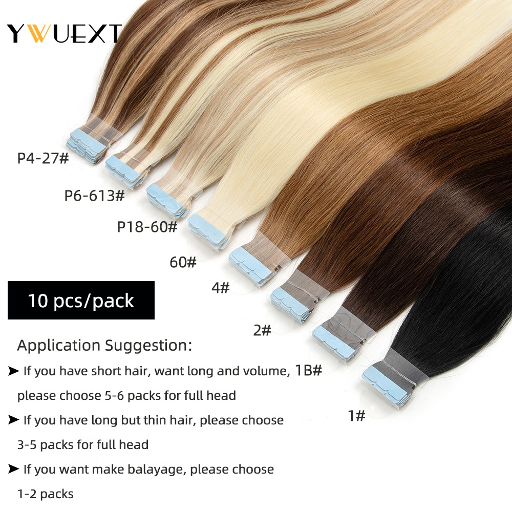 YWUEXT Mini taśma w doczepach  – Invisible Tape In Extensions Real Hair recenzja i cena