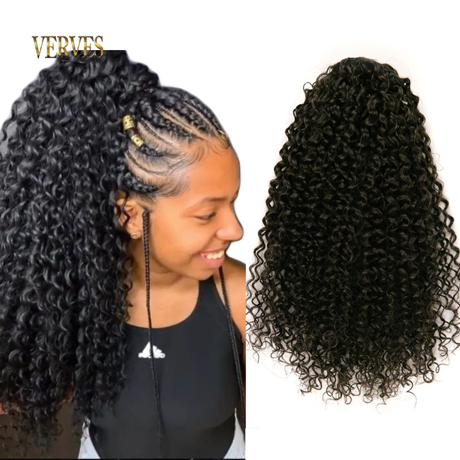 VERVES syntetyczny sznurek Puf – Drawstring Afro Curly Puff Ponytail recenzja i cena