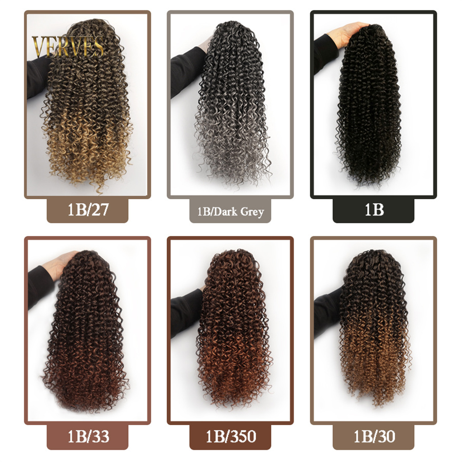 VERVES syntetyczny sznurek Puf – Drawstring Afro Curly Puff Ponytail recenzja i cena