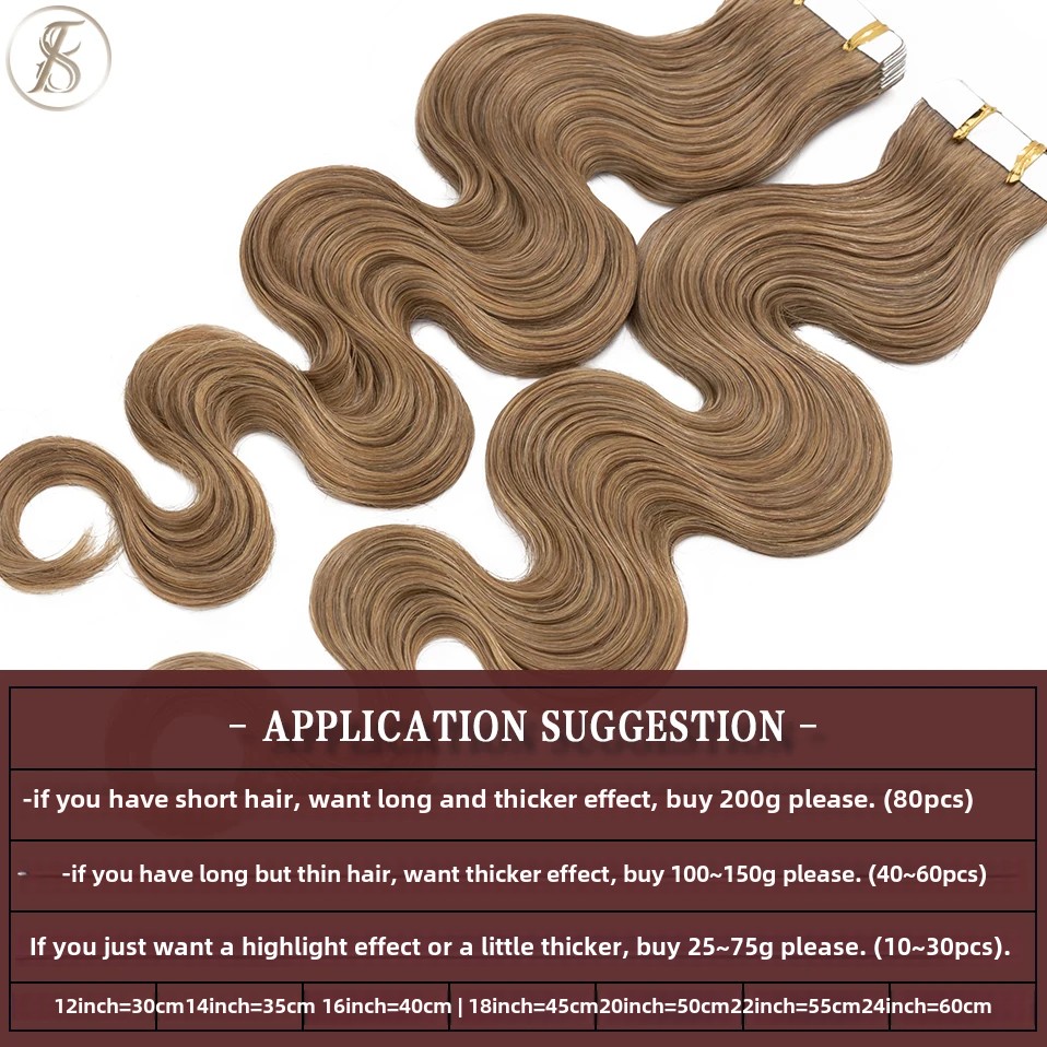 TESS 20 szt. Taśma falista w d – Invisible Tape In Extensions Real Hair recenzja i cena