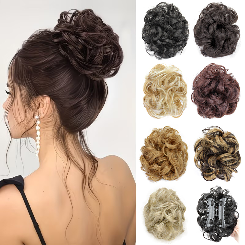 Syntetyczny, niechlujny kok, k – Claw Clip Messy Bun Hair Piece recenzja i cena