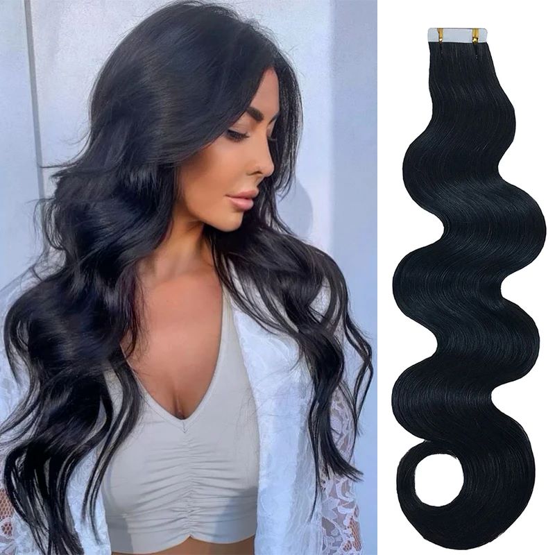 Długa taśma Body Wave do przed – Invisible Tape In Extensions Real Hair recenzja i cena