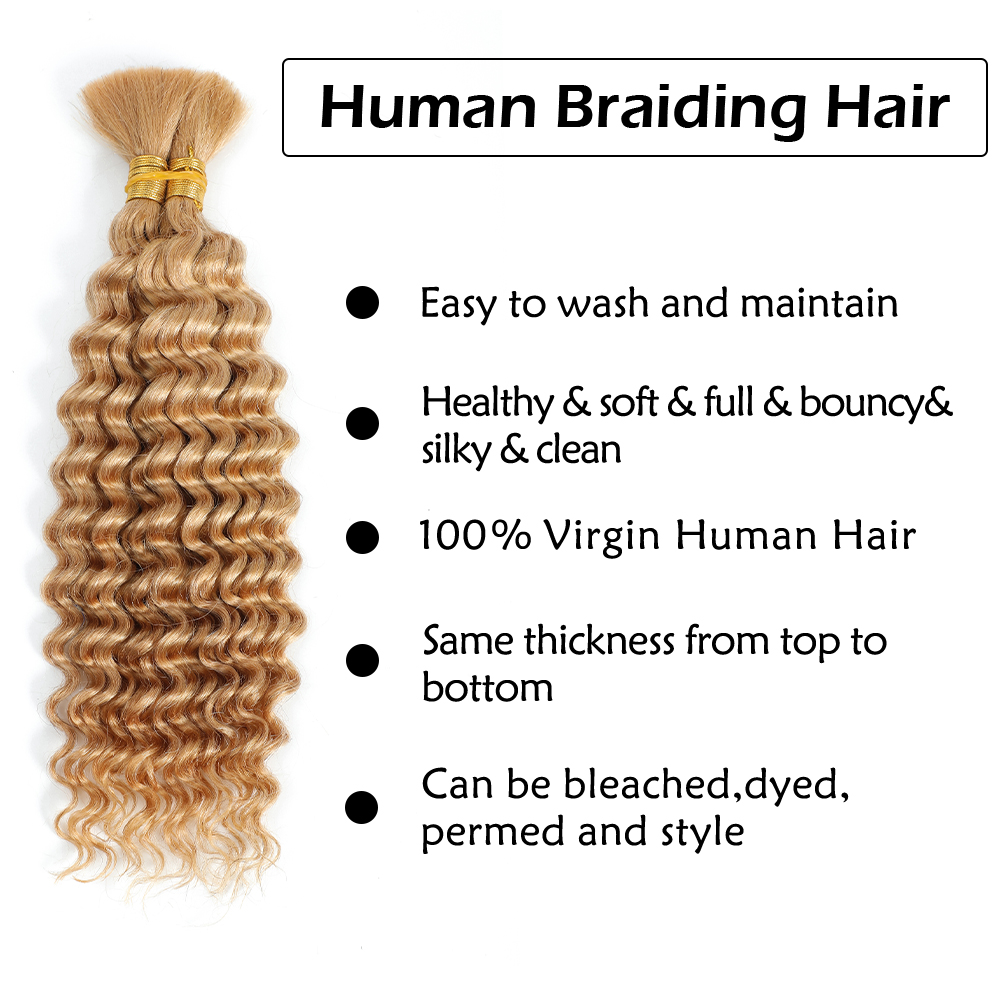Ludzkie włosy plecione 2 wiązk – Water Wave Bulk Human Hair For Braiding recenzja i cena