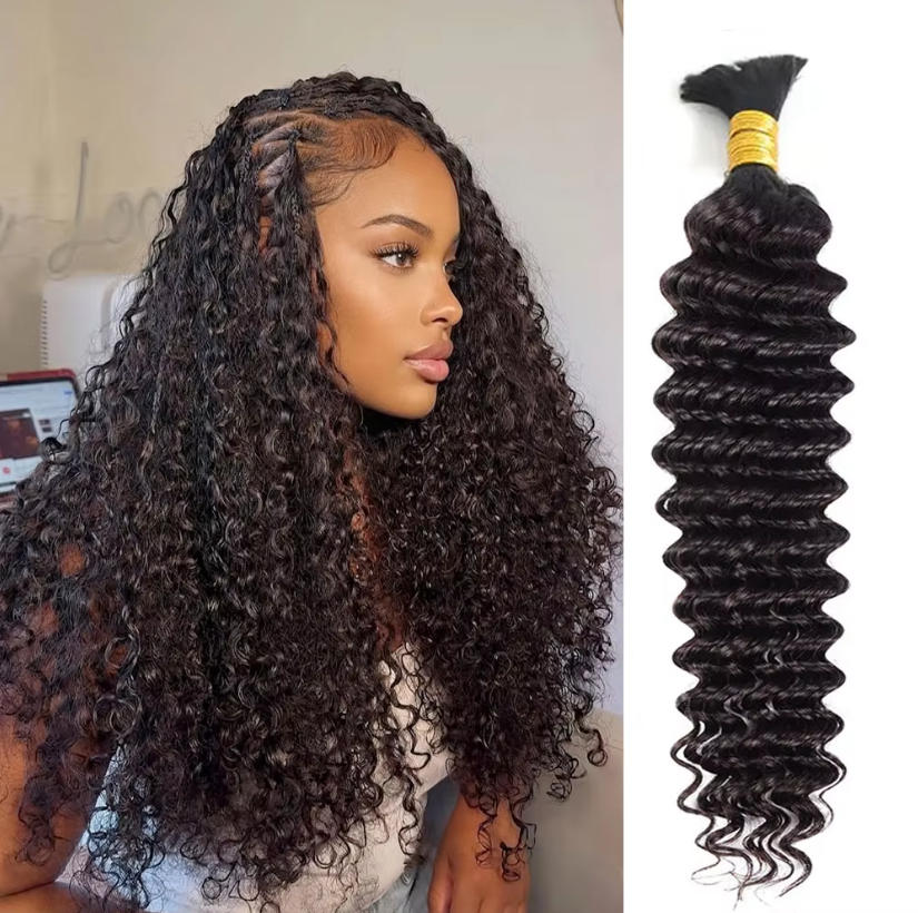 Włosy naturalne luzem do zapla – Water Wave Bulk Human Hair For Braiding recenzja i cena