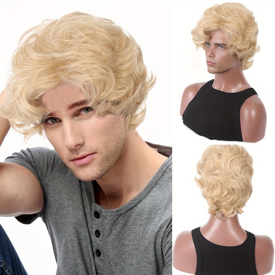 Peruka męska blond, krótka, fa – Synthetic Wigs recenzja i cena