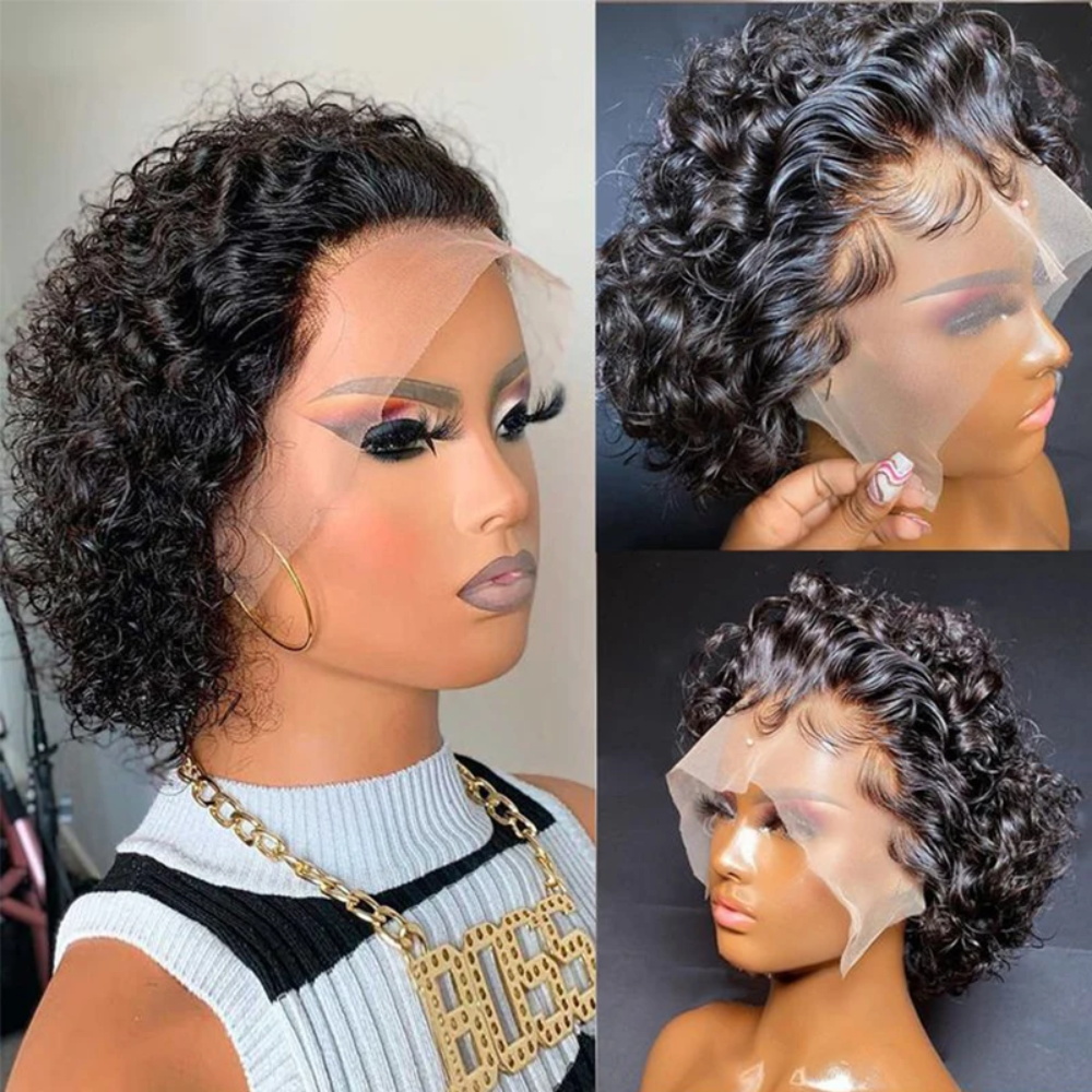 Peruka Pixie Cut z Włosów Natu – Short Pixie Cut Wig Human Hair Cheap recenzja i cena