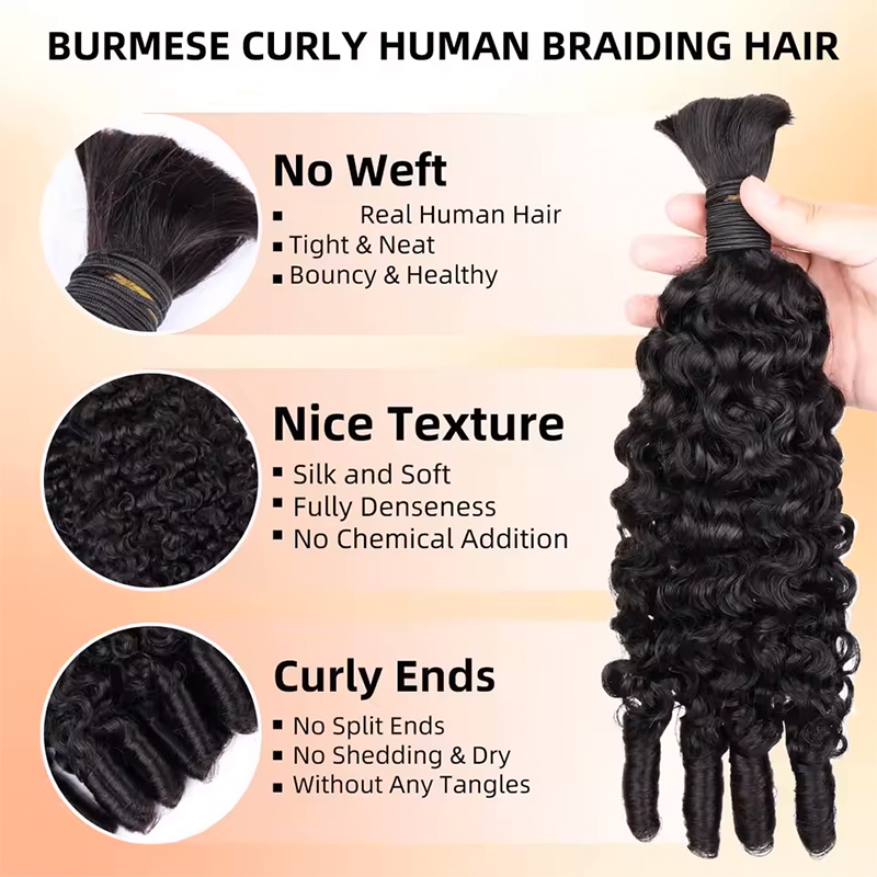 12A 12-30 cali 1-5 szt. Włosy  – Water Wave Bulk Human Hair For Braiding recenzja i cena